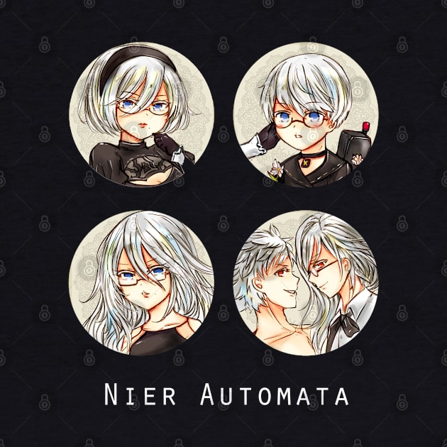 Nier Automata Glasses by candypiggy